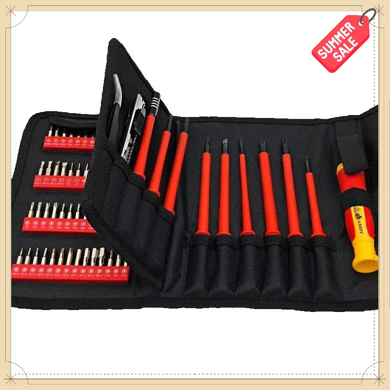 Professional Insulated Screwdriver Tool Kit 124-in-1 Anti-shock Electrician Maintenance Set for Laptop Mobile Phone
Professional Insulated Screwdriver Tool Kit 124-in-1 Anti-shock Electrician Maintenance Set for Laptop Mobile Phone