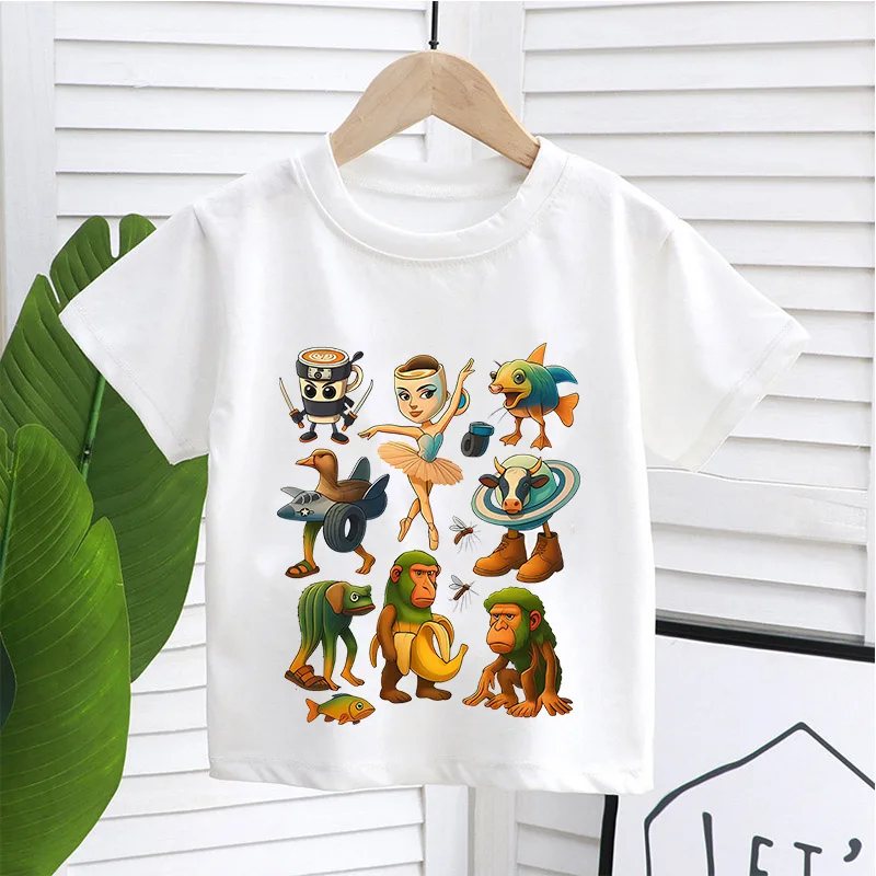 Italian Brainrot Children Summer Clothing Tee Tung Tung Tung Sahur Short Sleeve T-shirt for Kids Funny Meme Cartoon Cotton Tops
Italian Brainrot Children Summer Clothing Tee Tung Tung Tung Sahur Short Sleeve T-shirt for Kids Funny Meme Cartoon Cotton Tops