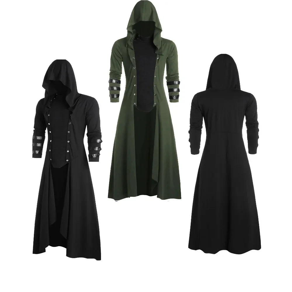 Men Women Assassin Long Jacket Gothic Steampunk Cloak Hooded Trench Vampire Wizard Cosplay Medieval Victorian
Men Women Assassin Long Jacket Gothic Steampunk Cloak Hooded Trench Vampire Wizard Cosplay Medieval Victorian