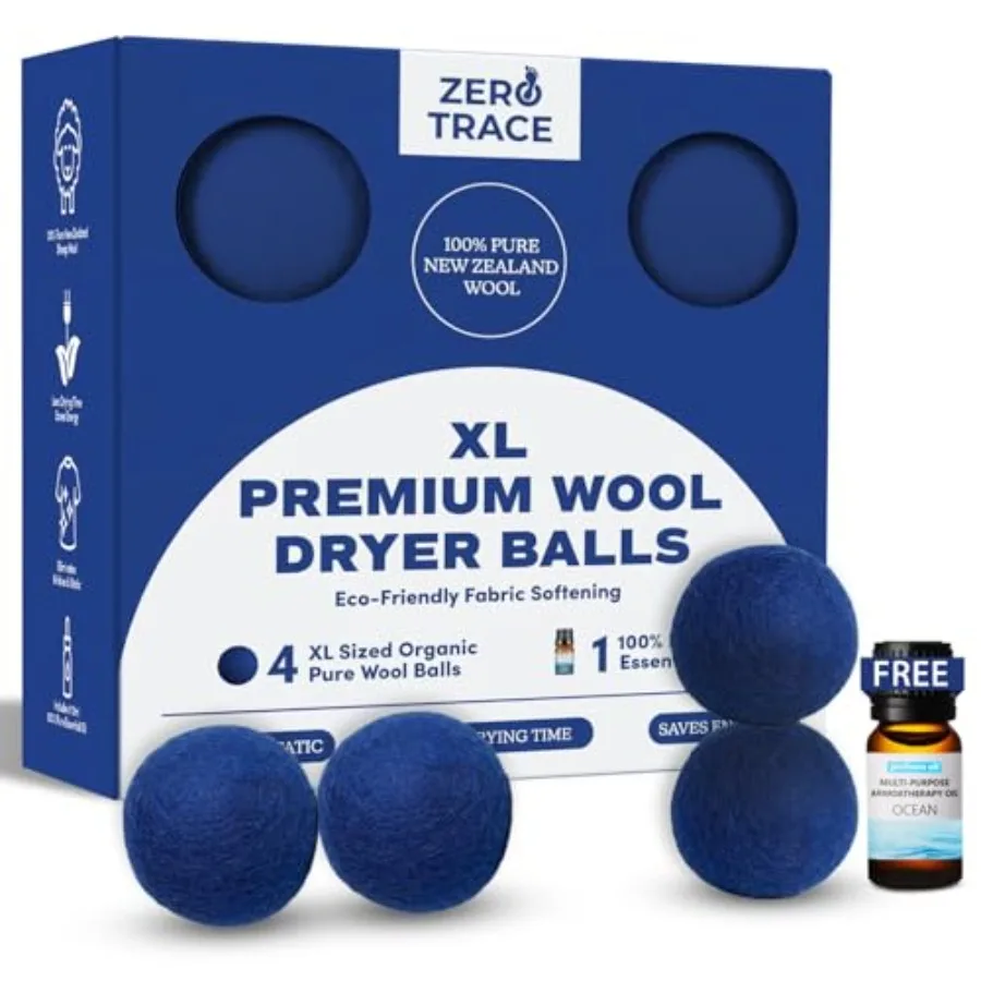 Wool Dryer Balls - Dryer Balls Laundry Reusable - Eliminate Wrinkles Static and Lint Cruelty Free and Non-Toxic - Laundry Balls
Wool Dryer Balls - Dryer Balls Laundry Reusable - Eliminate Wrinkles Static and Lint Cruelty Free and Non-Toxic - Laundry Balls