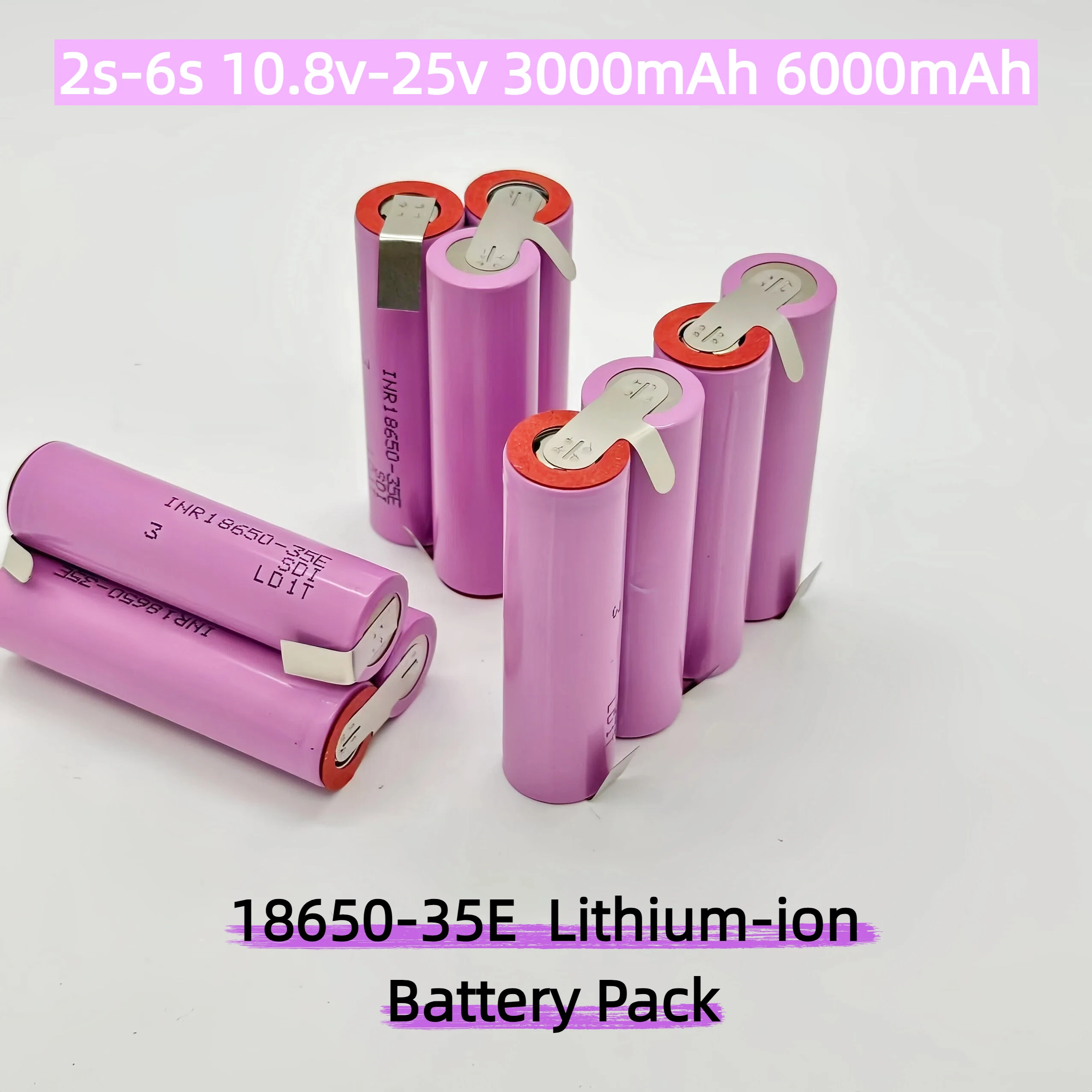 Новейшая литиевая батарея 35E 18650 3500 мАч / 7000 мАч 7,4 В / 12,6 В / 14,8 В / 18 В / 25,2 В для аккумуляторов для отверток и дрелей
Новейшая литиевая батарея 35E 18650 3500 мАч / 7000 мАч 7,4 В / 12,6 В / 14,8 В / 18 В / 25,2 В для аккумуляторов для отверток и дрелей