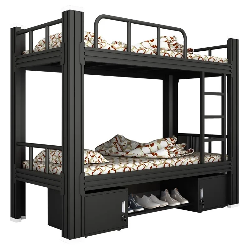 Upper and lower bunk iron bed student dormitory staff double upper and lower bed shelf apartment wrought iron bed construction
Upper and lower bunk iron bed student dormitory staff double upper and lower bed shelf apartment wrought iron bed construction