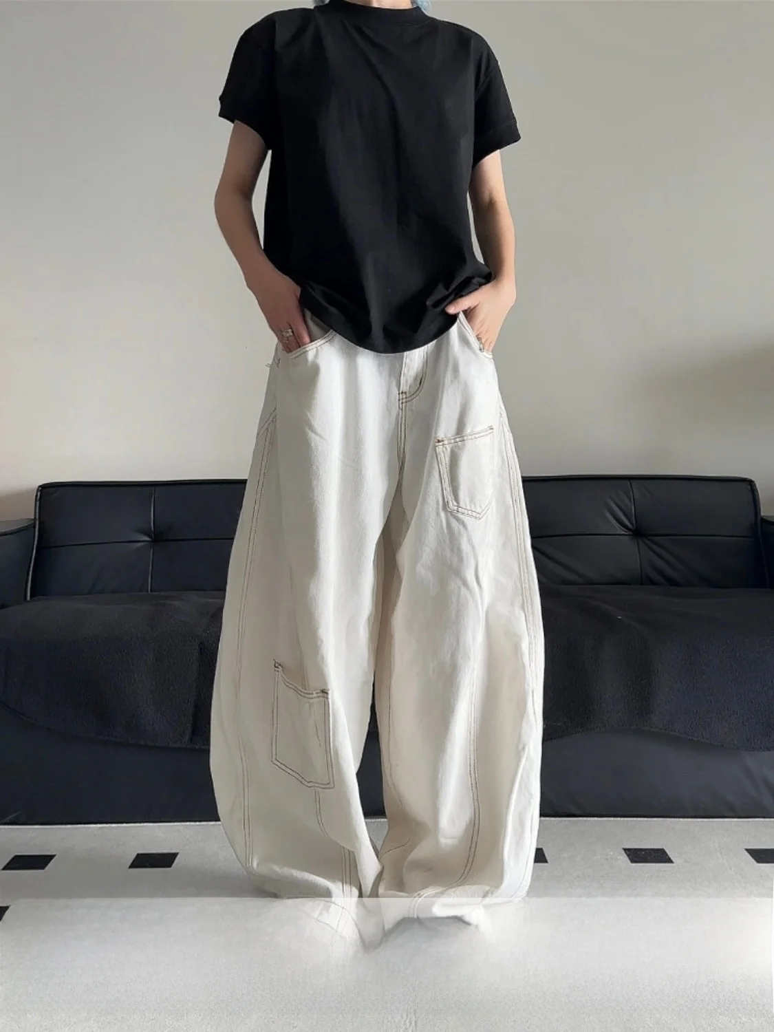 Loose Wide Leg Jeans Men Women Comfortable Fit Cotton Blend Casual Straight Cut Trousers Street Style Multi Pocket White Jeans
Loose Wide Leg Jeans Men Women Comfortable Fit Cotton Blend Casual Straight Cut Trousers Street Style Multi Pocket White Jeans