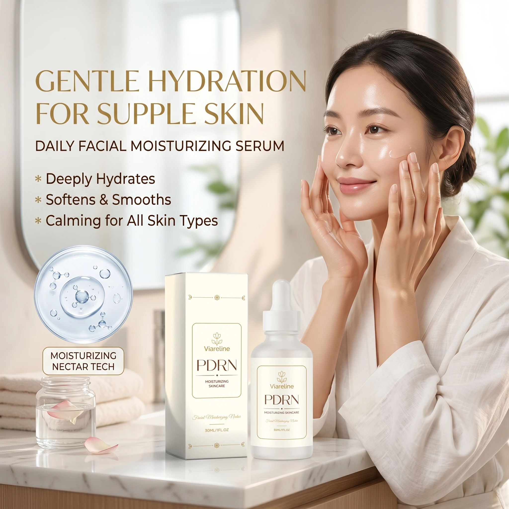 Viareline Facial Moisturizing Serum Improve Dullness Repair Dryness Brighten Skin Lasting Hydrating Hyaluronic Acid Face Essence
Viareline Facial Moisturizing Serum Improve Dullness Repair Dryness Brighten Skin Lasting Hydrating Hyaluronic Acid Face Essence