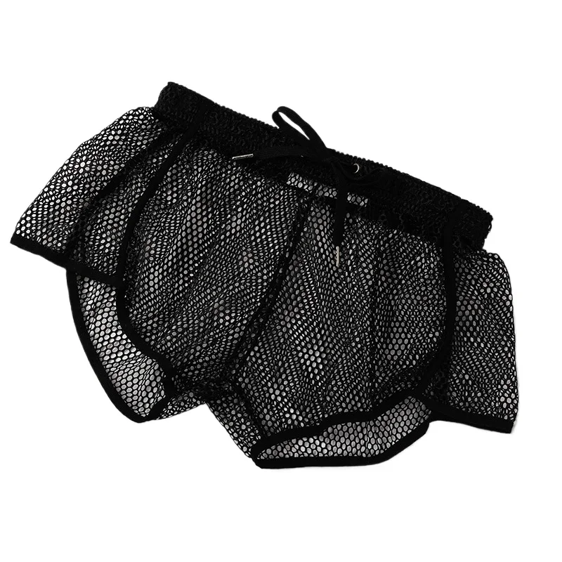 Men's Mesh Boxer Shorts Breathable See-Through Loose Lounge Trunks with Drawstring Breathable Sports Trunks Youth Sheer Homewear
Men's Mesh Boxer Shorts Breathable See-Through Loose Lounge Trunks with Drawstring Breathable Sports Trunks Youth Sheer Homewear
