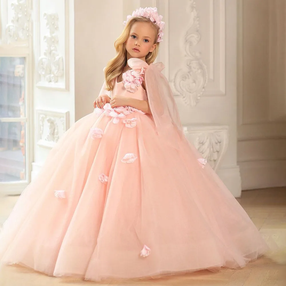 Pink Flower Girl Dress Fluffy Tail Sleeveless Bow Strap For Wedding Elegant Children First Holy Communion Prom Dress Ball Gowns
Pink Flower Girl Dress Fluffy Tail Sleeveless Bow Strap For Wedding Elegant Children First Holy Communion Prom Dress Ball Gowns