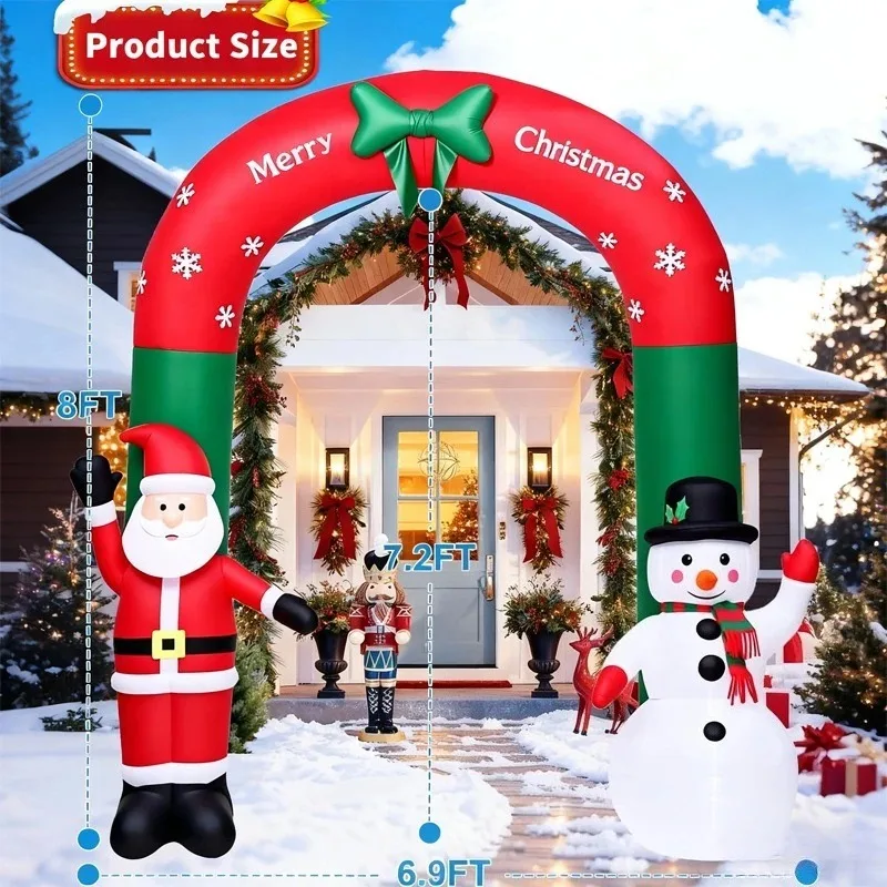Christmas Inflatable Arch Santa Snowman Outdoor Yard Christmas decorations Xmas Holiday Party Merry Christmas Decorations
Christmas Inflatable Arch Santa Snowman Outdoor Yard Christmas decorations Xmas Holiday Party Merry Christmas Decorations