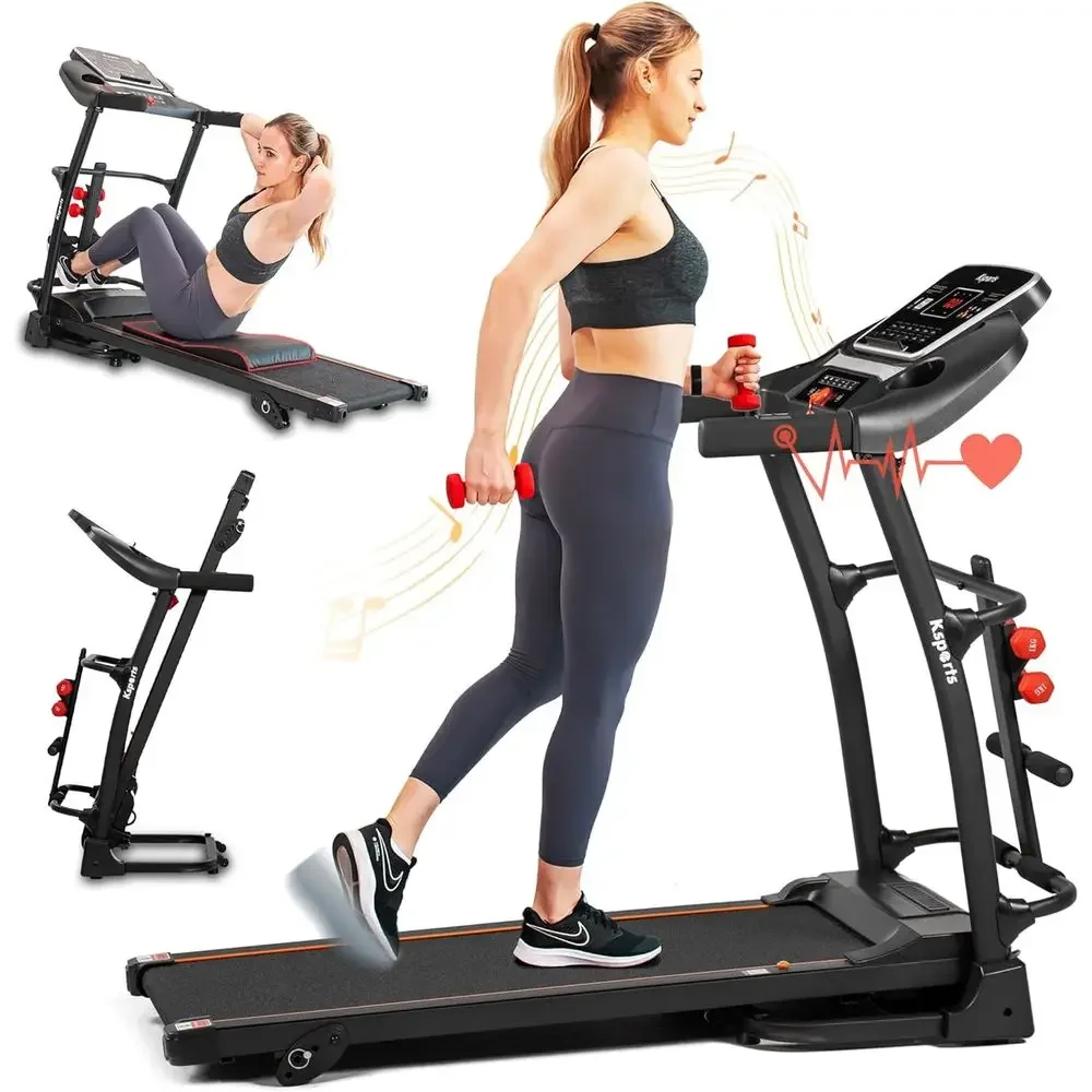 16.5 Portable Bluetooth Treadmill with LCD Display and Fitness Tracking Apps, Black
16.5 Portable Bluetooth Treadmill with LCD Display and Fitness Tracking Apps, Black