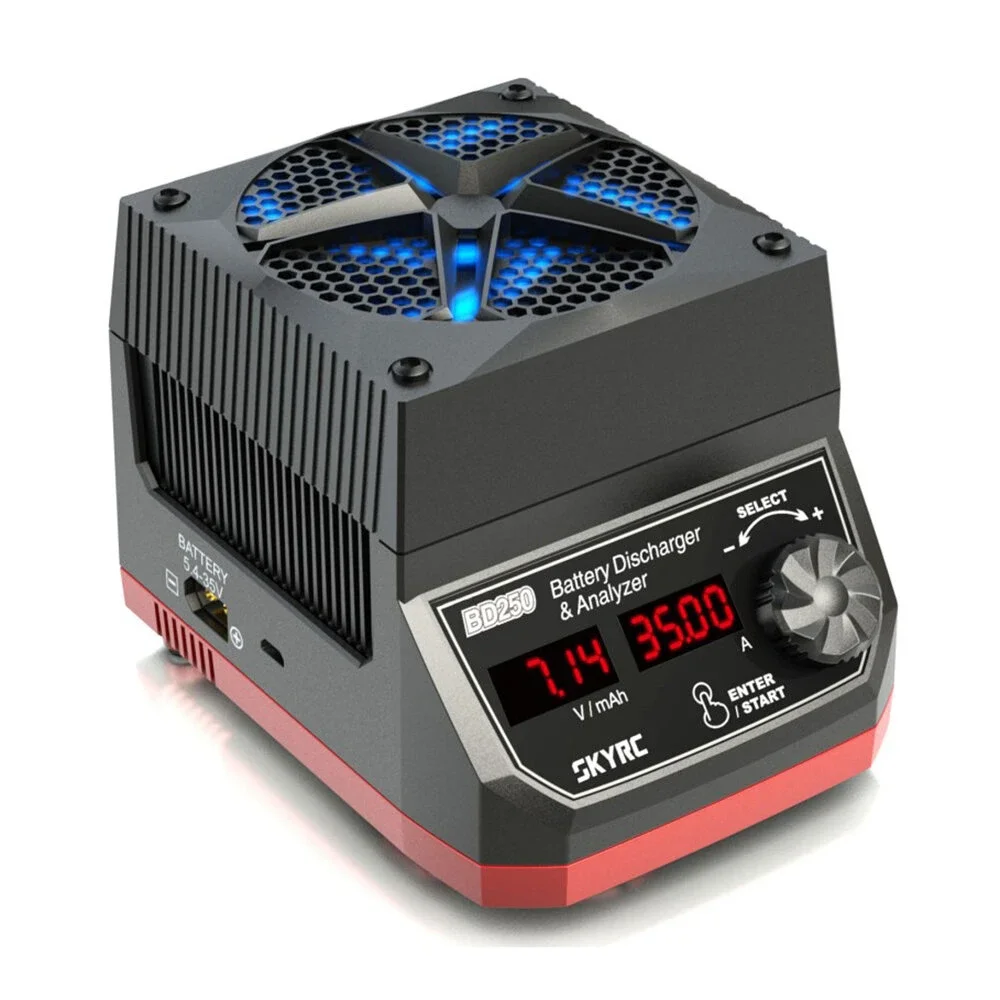 SKYRC BD250 250W High-powered Battery Discharger LiPo LiFe LiHv NiMH NiCd Pb Battery Analyzer Upgraded Battery Discharger
SKYRC BD250 250W High-powered Battery Discharger LiPo LiFe LiHv NiMH NiCd Pb Battery Analyzer Upgraded Battery Discharger