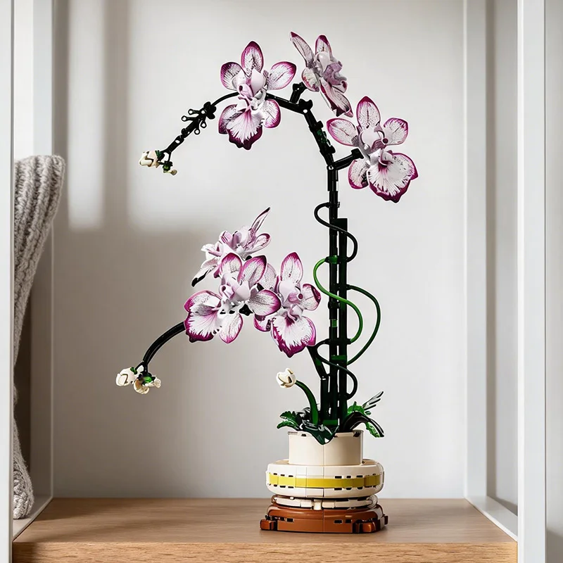Purple and White Phalaenopsis Orchid Building Block Flower with Pot Assembly Model, Light Luxury Orchid Building Blocks, DIY Assembly, Desktop Decoration Ornament, Stress-Relief Assembly Toy, Office Desktop Decoration
Purple and White Phalaenopsis Orchid Building Block Flower with Pot Assembly Model, Light Luxury Orchid Building Blocks, DIY Assembly, Desktop Decoration Ornament, Stress-Relief Assembly Toy, Office Desktop Decoration