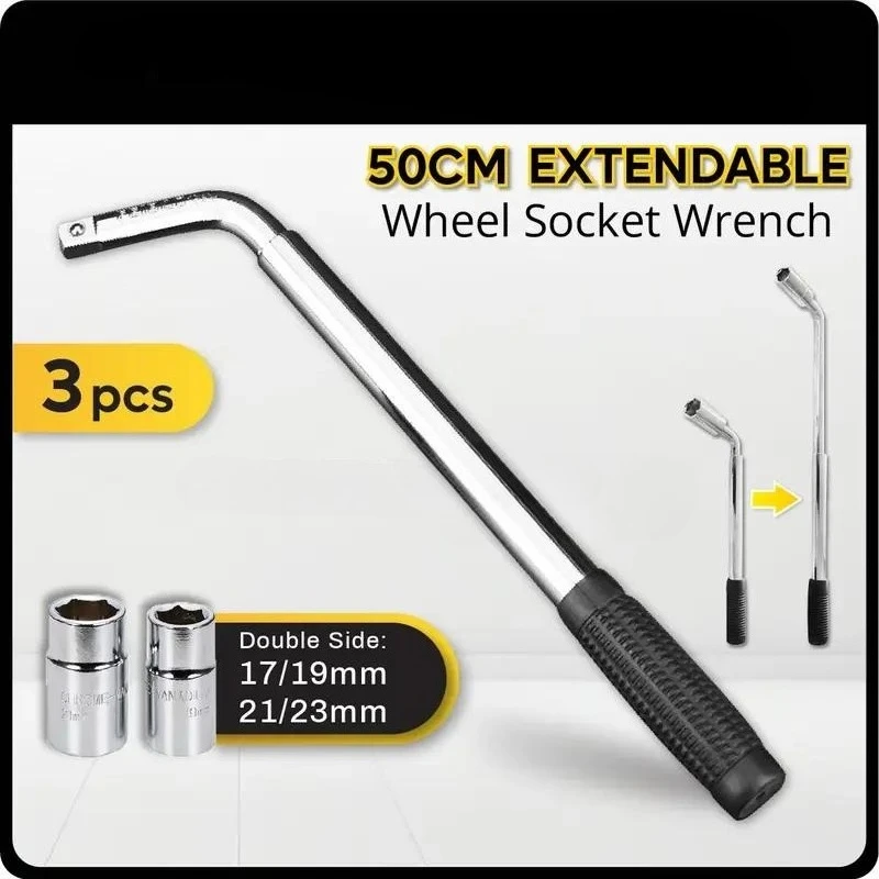 3 PCS L Shape Extendable Tyre Wrench Telescoping Lug Spanner Lug Wheel Wrench With Sockets Car Repair Tool
3 PCS L Shape Extendable Tyre Wrench Telescoping Lug Spanner Lug Wheel Wrench With Sockets Car Repair Tool