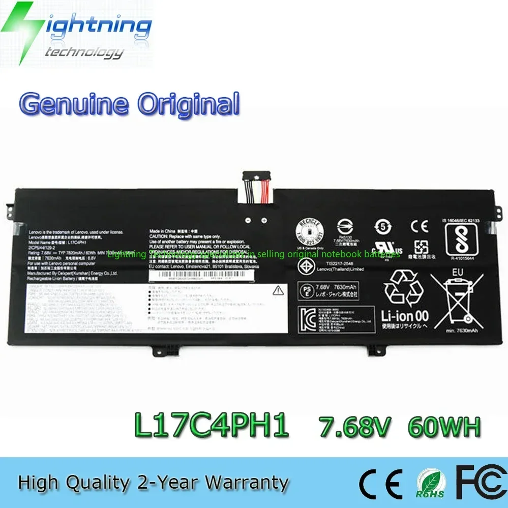 Оригинальный аккумулятор для ноутбука L17C4PH1, 2025 год, 7,68 В, 60 Втч для Lenovo YOGA C930-13IKB 81C4 7 Pro-13IKB L17M4PH1 2ICP5/44/129-2
Оригинальный аккумулятор для ноутбука L17C4PH1, 2025 год, 7,68 В, 60 Втч для Lenovo YOGA C930-13IKB 81C4 7 Pro-13IKB L17M4PH1 2ICP5/44/129-2