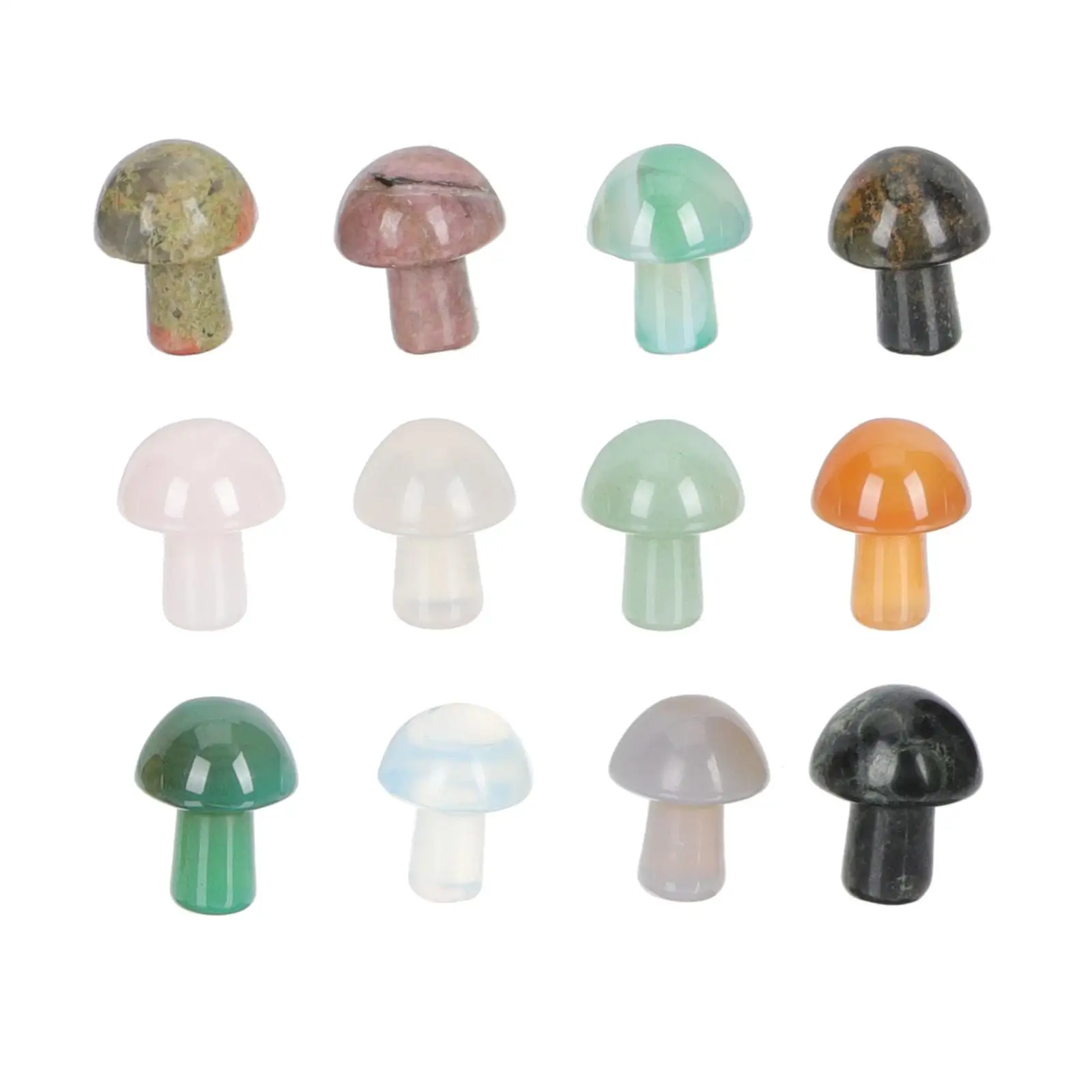 12 Pcs Mushroom Crystal Stone Decors Micro Landscape Accessories DIY Parts Sculptures Adorable Statues Flower Pot Decorations
12 Pcs Mushroom Crystal Stone Decors Micro Landscape Accessories DIY Parts Sculptures Adorable Statues Flower Pot Decorations