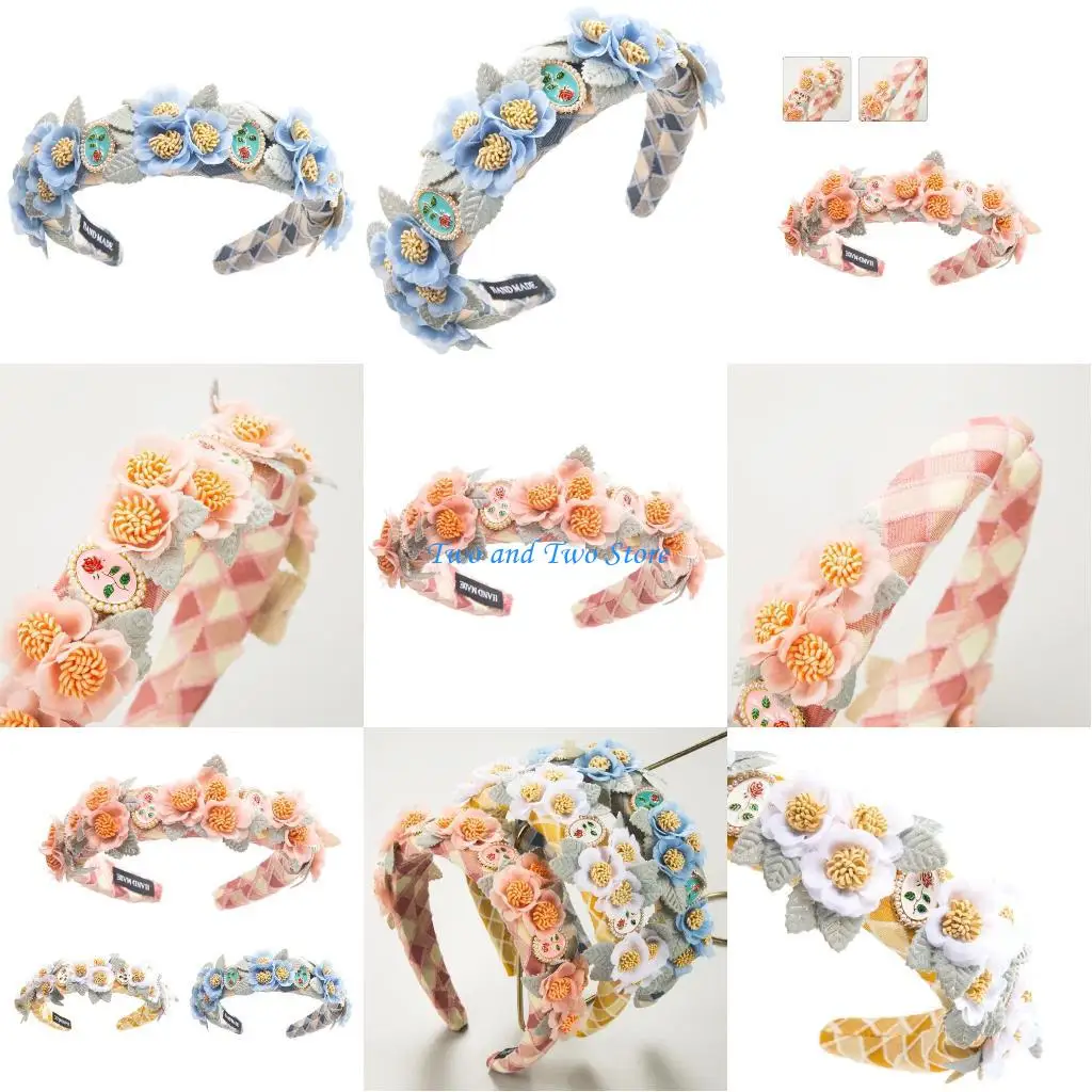 HX6F Colorful Flower Hairband for Photography Realistic Flower Headband for Girl Trend Model Show Pastoral Jewelry
HX6F Colorful Flower Hairband for Photography Realistic Flower Headband for Girl Trend Model Show Pastoral Jewelry