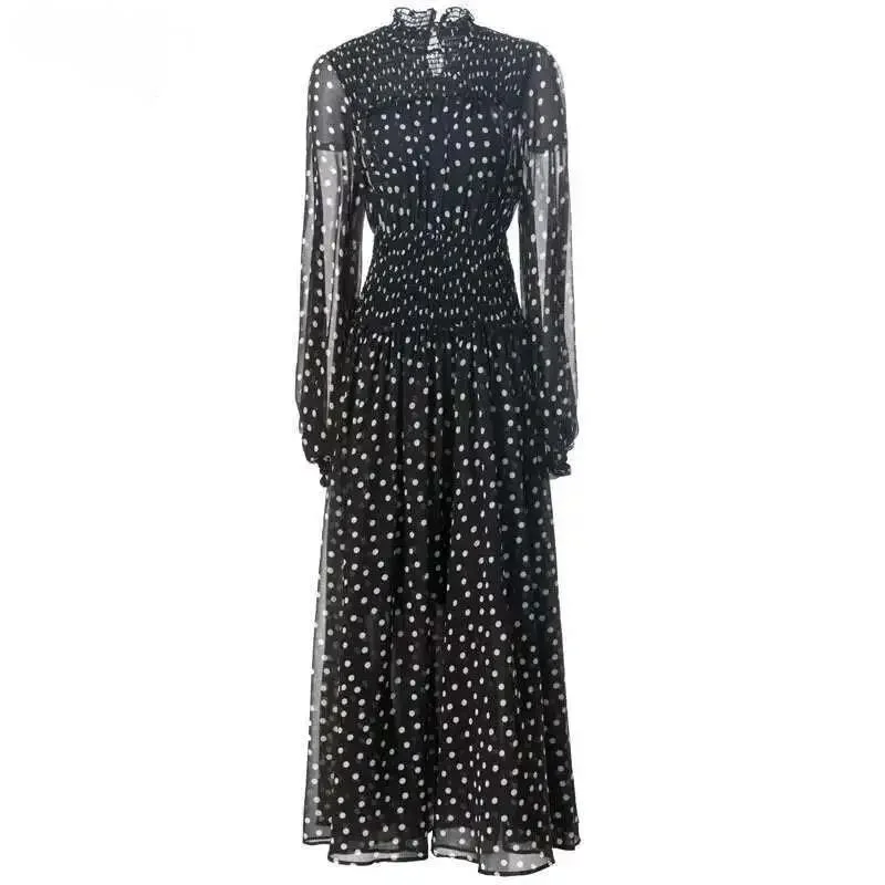 Polka Dot Print Stand Up Collar Dress Temperament Chiffon Big Swing Dresses Female New Women's Spring/summer 2026 3QWAOKT
Polka Dot Print Stand Up Collar Dress Temperament Chiffon Big Swing Dresses Female New Women's Spring/summer 2026 3QWAOKT