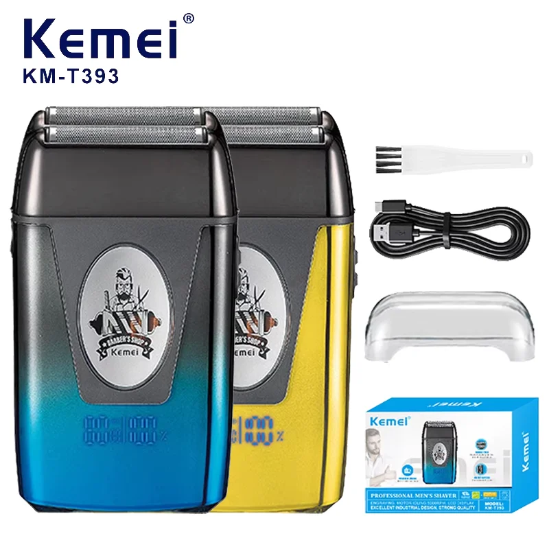 Kemei KM-T393 USB Charging Electric Shaver For Men Reciprocating Twin Blade Razor Shaver Beard Trimmer Shaving Machine
Kemei KM-T393 USB Charging Electric Shaver For Men Reciprocating Twin Blade Razor Shaver Beard Trimmer Shaving Machine