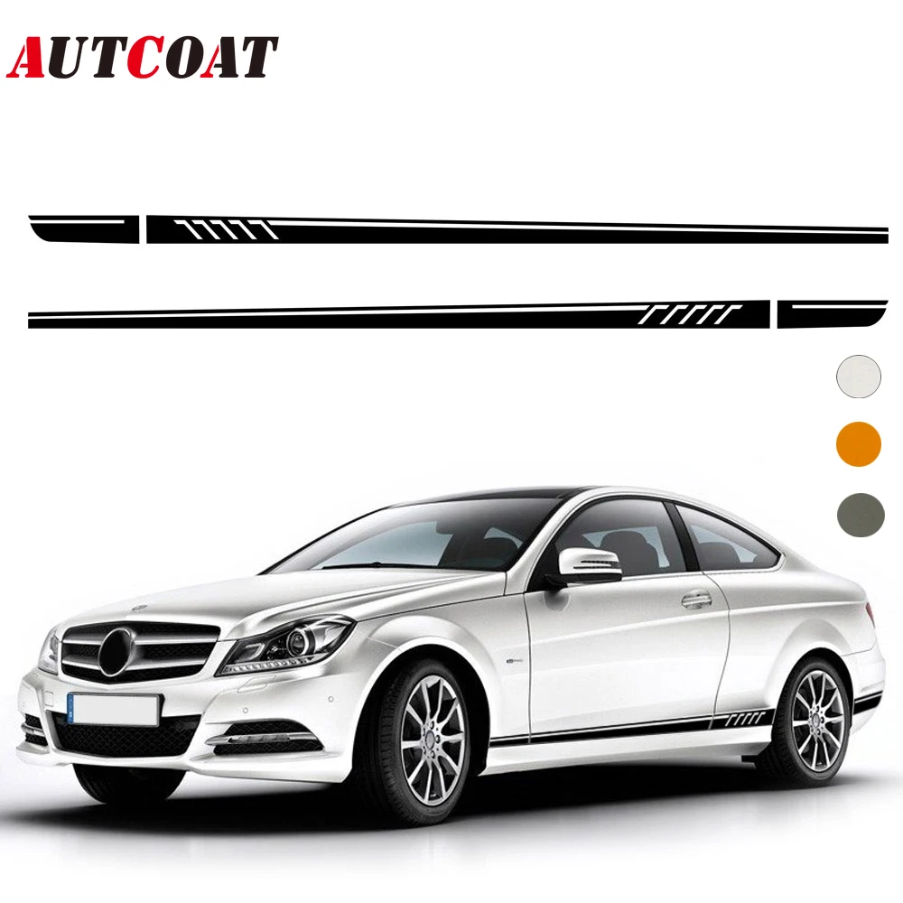 AUTCOAT 2Pcs/Pair Car Racing Door Side Stripes Skirt Body Decal Stickers Car Styling Accessories
AUTCOAT 2Pcs/Pair Car Racing Door Side Stripes Skirt Body Decal Stickers Car Styling Accessories