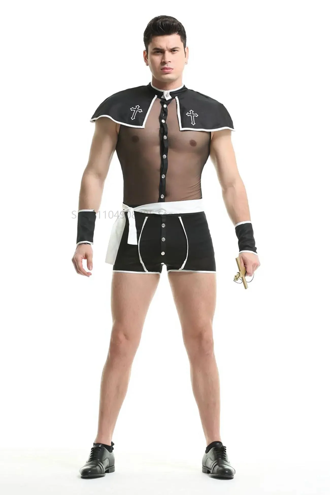 Sexy Adult Male Jesus Priest Christ Missionary Cosplay Costume Halloween Ancient Egypt Catholic Cross Mummy Monk Dress
Sexy Adult Male Jesus Priest Christ Missionary Cosplay Costume Halloween Ancient Egypt Catholic Cross Mummy Monk Dress
