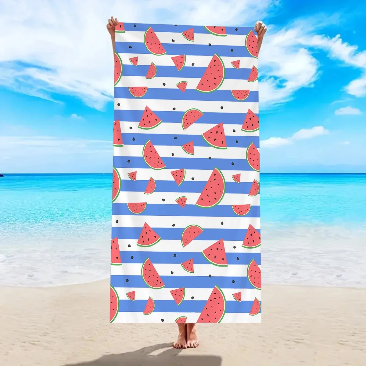 Fresh Watermelon Striped Beach Towel 2D Flat Printed Peach Skin Fabric Soft Bath Towel Summer Vacation Swimming Pool
Fresh Watermelon Striped Beach Towel 2D Flat Printed Peach Skin Fabric Soft Bath Towel Summer Vacation Swimming Pool