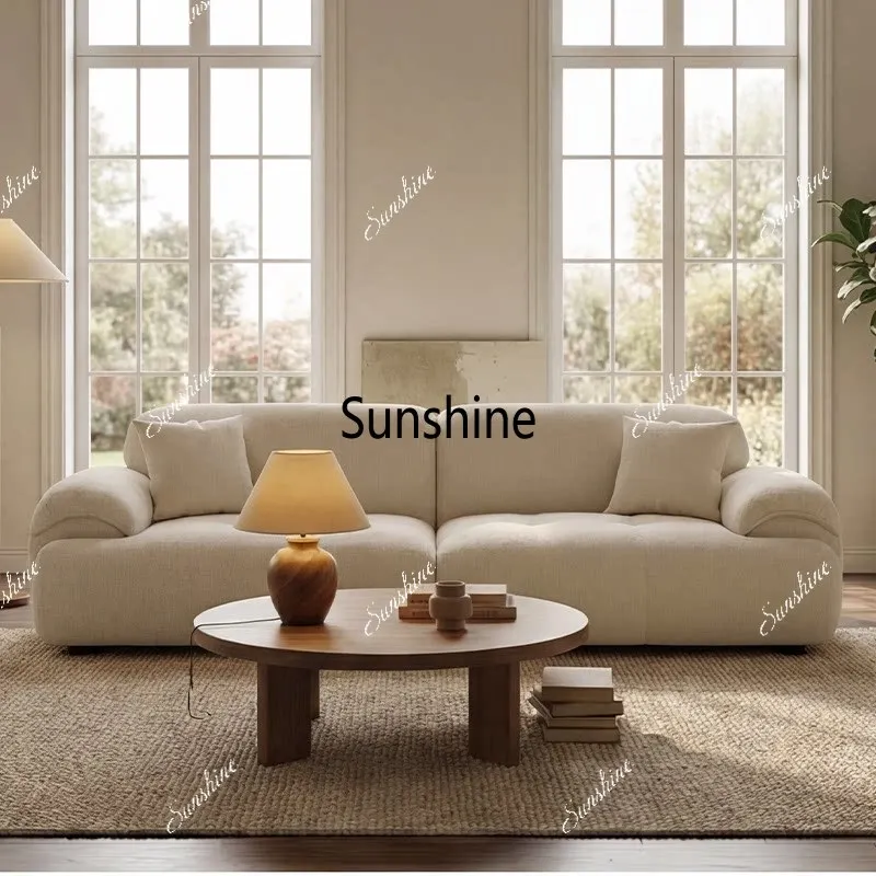 Medieval cream style sofa, simple and fully removable and washable fabric sofa
Medieval cream style sofa, simple and fully removable and washable fabric sofa