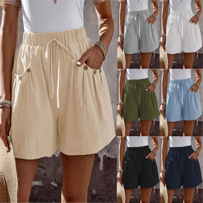 2026 Summer Collection: Women's Casual Loose-Fit Shorts with Pockets Faux Drawstring Perfect for European and American Styles
2026 Summer Collection: Women's Casual Loose-Fit Shorts with Pockets Faux Drawstring Perfect for European and American Styles