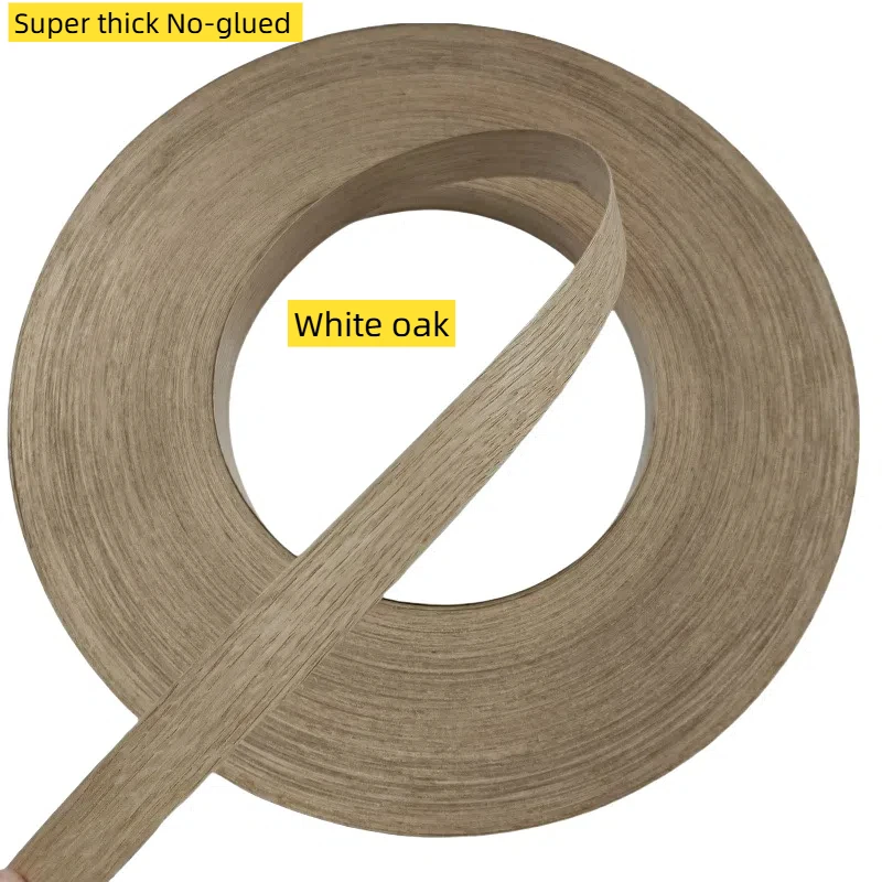 100M One Roll No-glued Real White Oak Edge Banding,0.8mm Wood Veneer Tape Fleeced Backing for Laminate Furniture Plywood Drawer
100M One Roll No-glued Real White Oak Edge Banding,0.8mm Wood Veneer Tape Fleeced Backing for Laminate Furniture Plywood Drawer