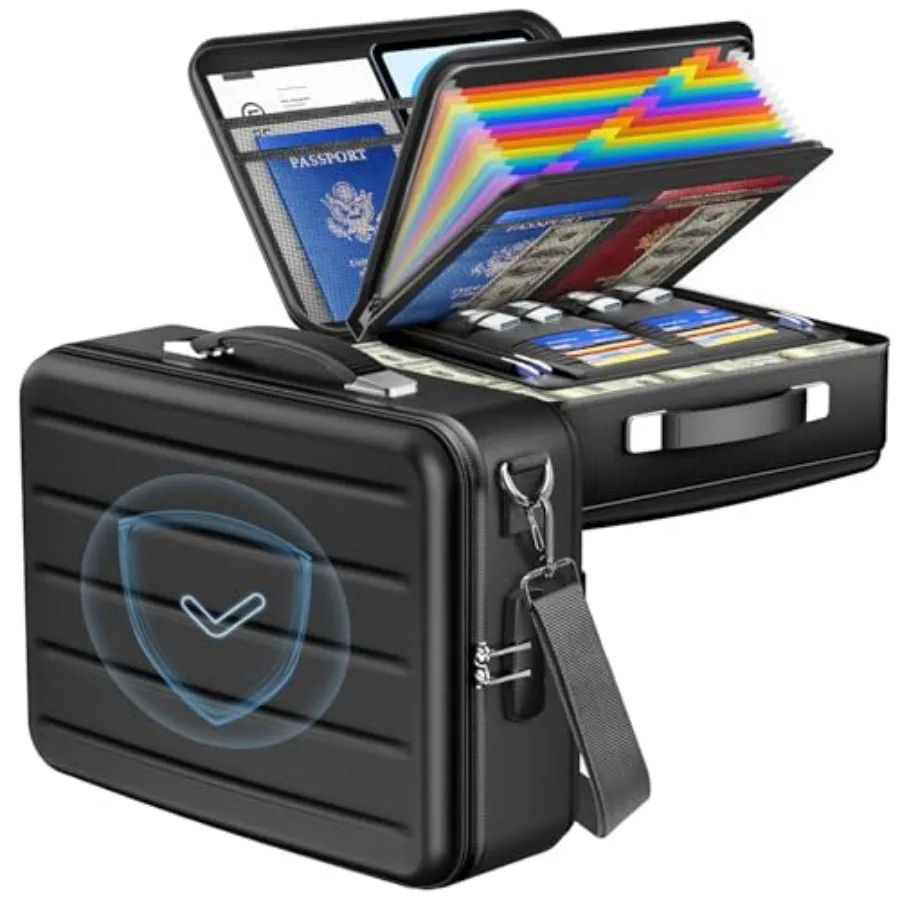 Fireproof with Lock, Hard-Shell Fireproof Safe for Home Documents, Portable Travel Fire Proof File Box for Passport Laptop Cert
Fireproof with Lock, Hard-Shell Fireproof Safe for Home Documents, Portable Travel Fire Proof File Box for Passport Laptop Cert