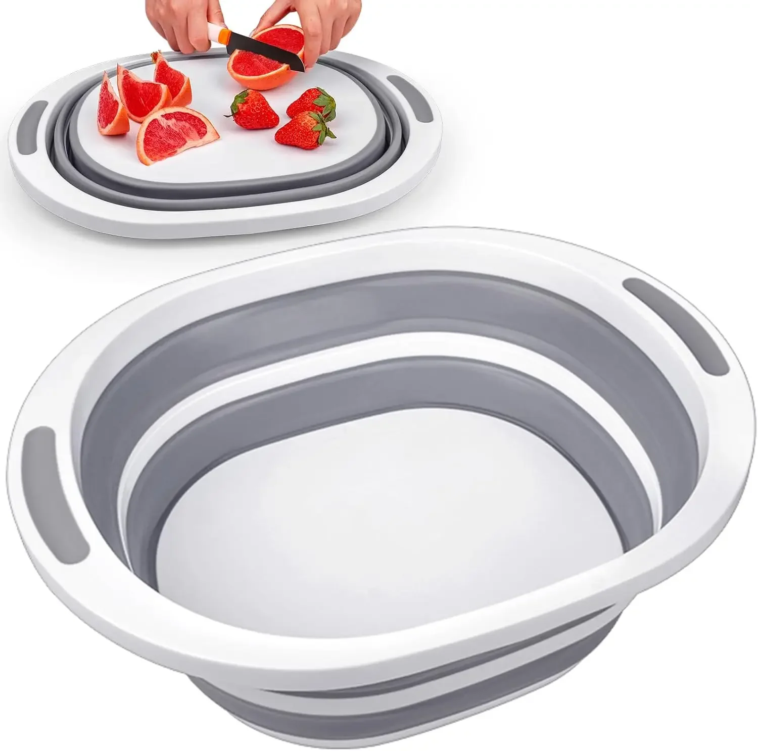 Collapsible 7.5L Dish Tub Sink Basin with Cutting Board, Foldable for Kitchen Camping BBQ Prep Cleaning
Collapsible 7.5L Dish Tub Sink Basin with Cutting Board, Foldable for Kitchen Camping BBQ Prep Cleaning