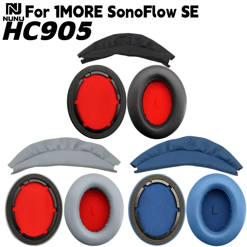 NUNU Replacement protein leather Head beam skin/Ear Pads For 1MORE SonoFlow SE/HC905 Headphones protein leather repair parts
NUNU Replacement protein leather Head beam skin/Ear Pads For 1MORE SonoFlow SE/HC905 Headphones protein leather repair parts