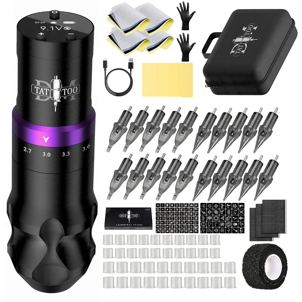 Профессиональная беспроводная ручка для тату-машины, комплект с регулируемым ходом 2,4 мм-4,2 мм, ручка для тату-машины с картриджами для боди-арта
Профессиональная беспроводная ручка для тату-машины, комплект с регулируемым ходом 2,4 мм-4,2 мм, ручка для тату-машины с картриджами для боди-арта