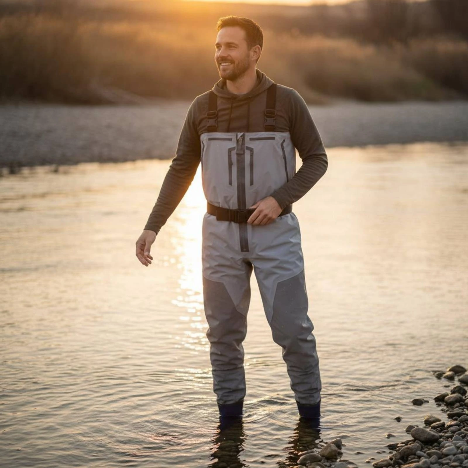 Zip Front Chest Waders Non-Insulated Waterproof Fishing Waders Outdoor Gear Breathable Quick Release Buckles for Anglers
Zip Front Chest Waders Non-Insulated Waterproof Fishing Waders Outdoor Gear Breathable Quick Release Buckles for Anglers