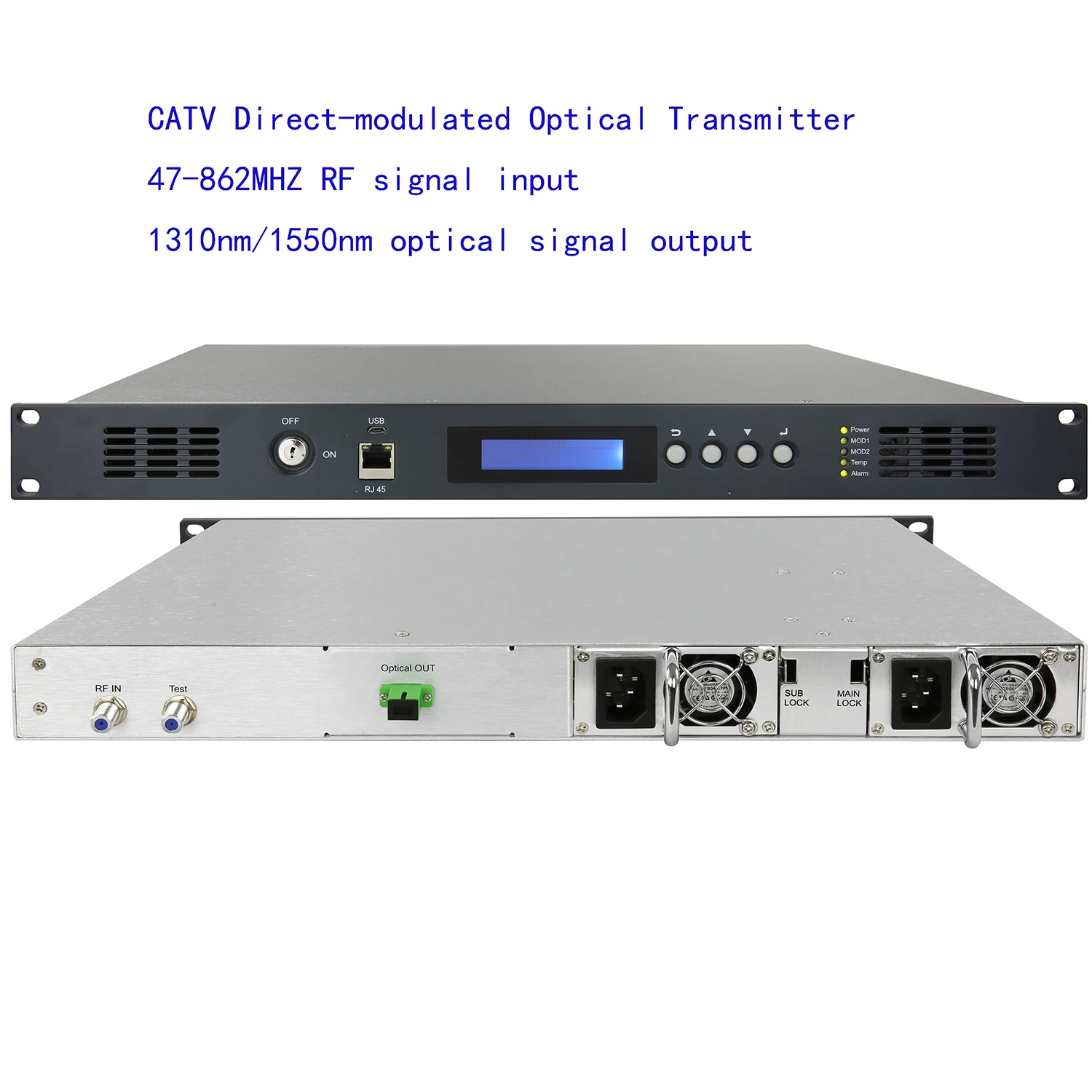 free shipping CATV Direct-modulated Optical Transmitter, RF to optical converter, 1310nm/1550nm optical transmitter
free shipping CATV Direct-modulated Optical Transmitter, RF to optical converter, 1310nm/1550nm optical transmitter