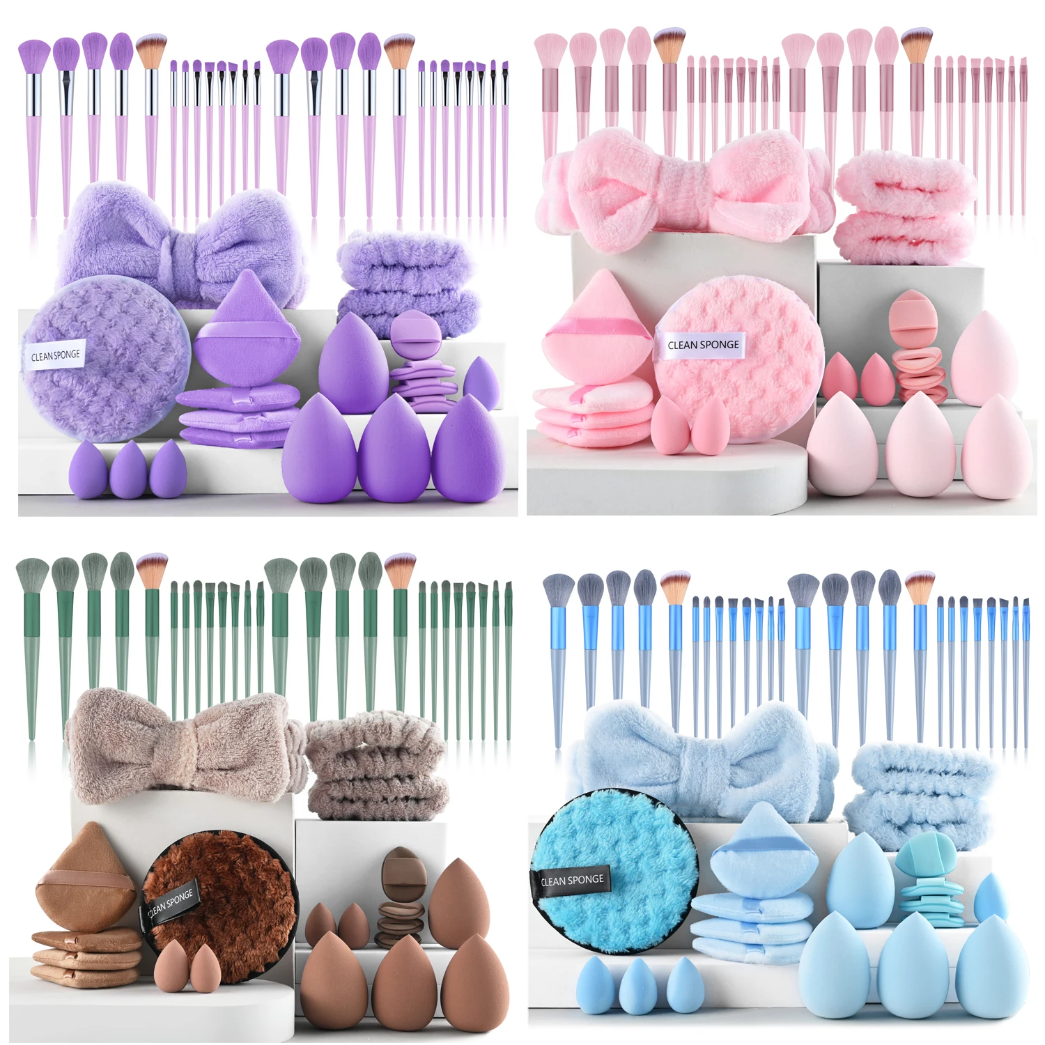 46 PCS Professional Makeup Brush Tools Set, Cosmetic Brush Sponge, Puff, Headband, Brush Cleaning Bow Set, Facial Makeup
46 PCS Professional Makeup Brush Tools Set, Cosmetic Brush Sponge, Puff, Headband, Brush Cleaning Bow Set, Facial Makeup