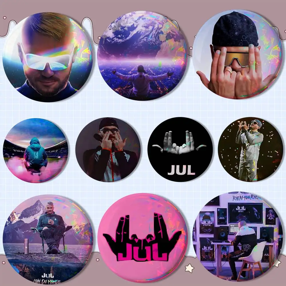 cool Music jul album Laser reflective round badges pins bag clothing decorations collectibles gifts for friends
cool Music jul album Laser reflective round badges pins bag clothing decorations collectibles gifts for friends