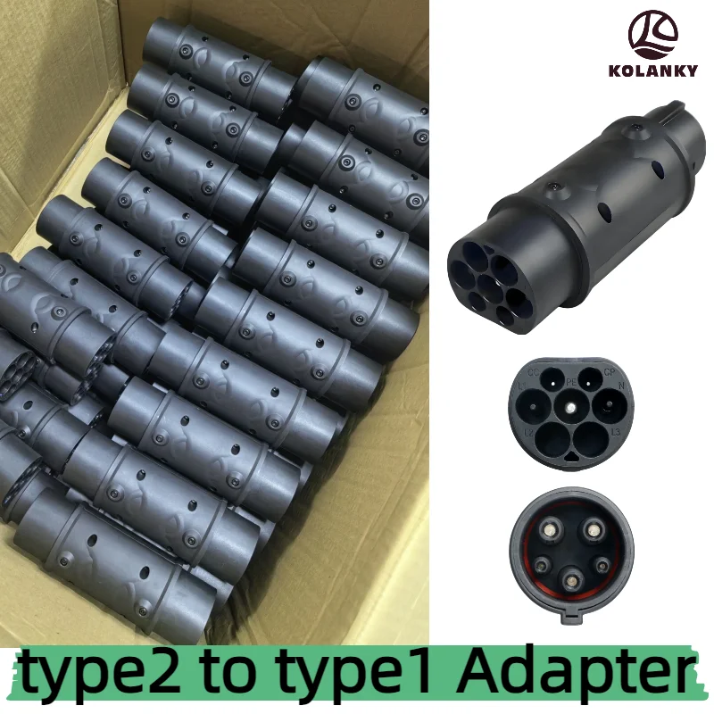 Kolanky Type2 To Type1 Адаптер зарядного устройства для электромобилей J1772 Конвертер 16A 32A для разъема зарядки электромобиля
Kolanky Type2 To Type1 Адаптер зарядного устройства для электромобилей J1772 Конвертер 16A 32A для разъема зарядки электромобиля