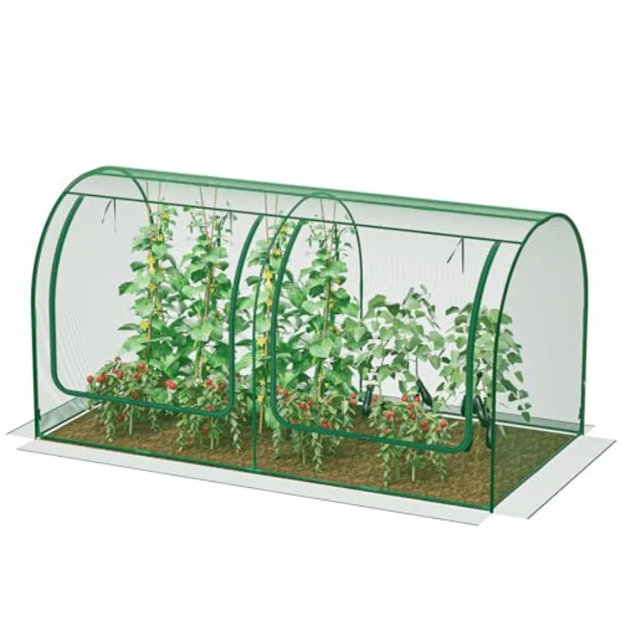 Garden Plant Netting Mesh Cover for Raised Bed: Green, Polyethylene, 98x49x49in, Roll-up Zipper Door for Vegetables and Fruits
Garden Plant Netting Mesh Cover for Raised Bed: Green, Polyethylene, 98x49x49in, Roll-up Zipper Door for Vegetables and Fruits