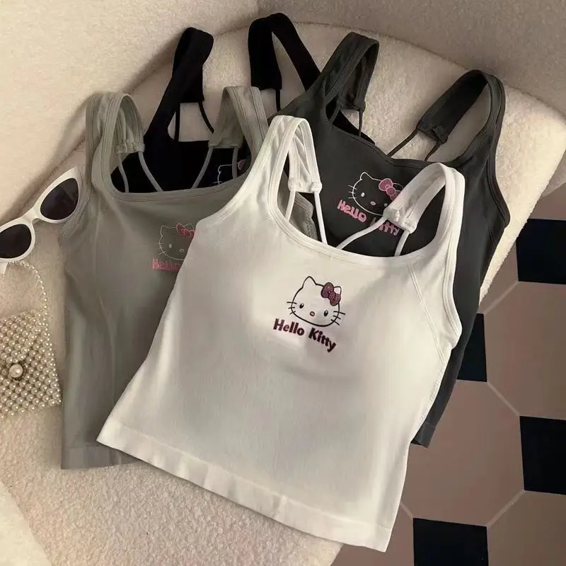 Hello Kitty cartoon print versatile suspender with chest pad vest underwear for women slim hot girl pure ins top wholesale
Hello Kitty cartoon print versatile suspender with chest pad vest underwear for women slim hot girl pure ins top wholesale
