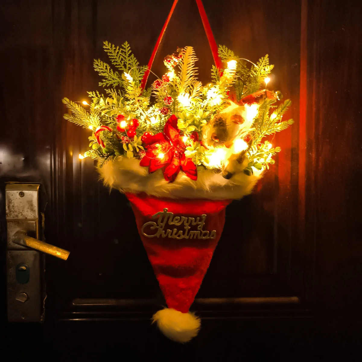 Creative luminous Christmas Hat Decoration Pendant Christmas Tree Decoration Supplies
Creative luminous Christmas Hat Decoration Pendant Christmas Tree Decoration Supplies