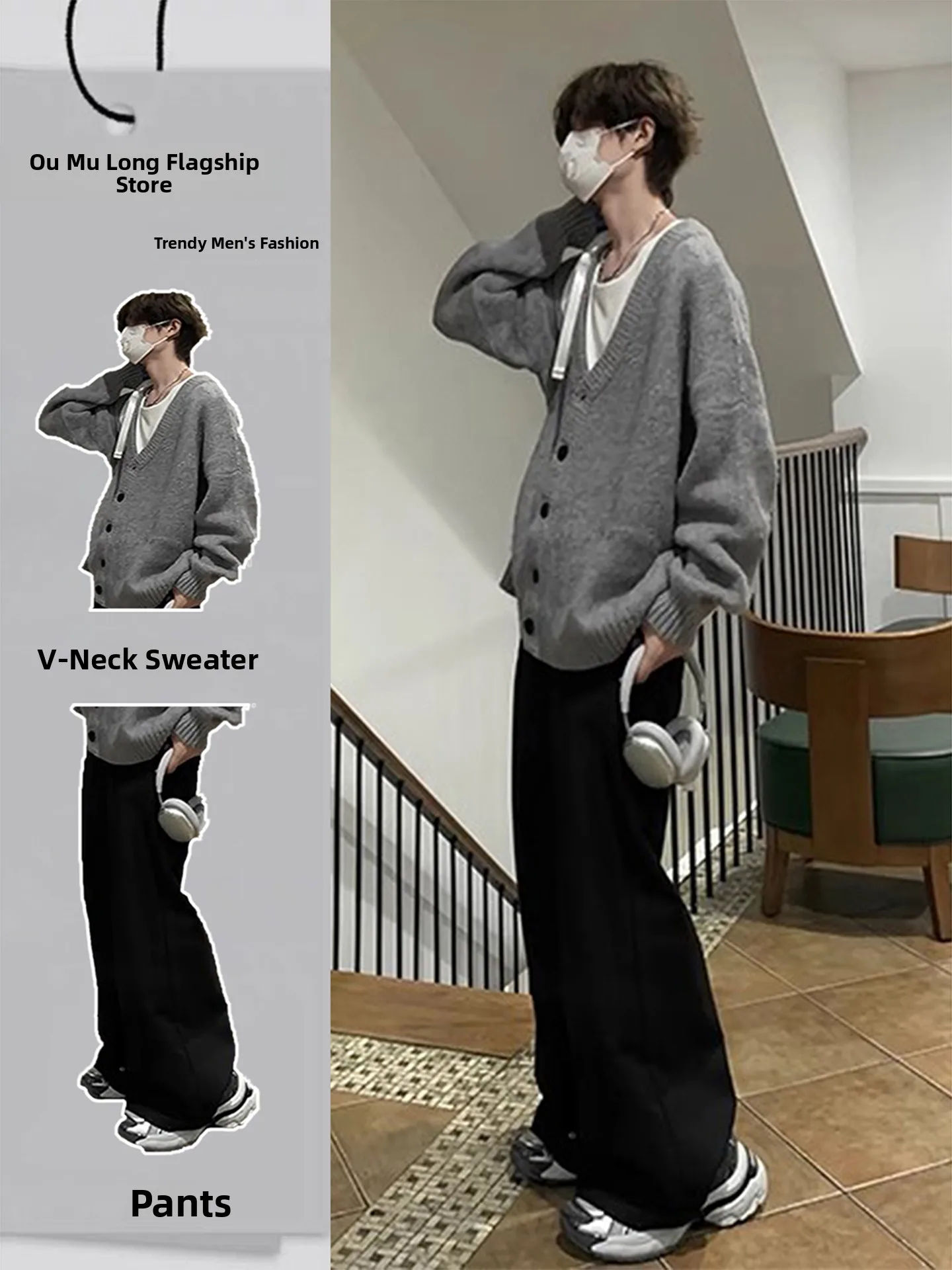 ay V-Ne Knitted Cardigan Men's Sle Autumn Sweater Lazy High-End Feeling Set Men's Long Sve Crew Ne Pullover Soft C...
ay V-Ne Knitted Cardigan Men's Sle Autumn Sweater Lazy High-End Feeling Set Men's Long Sve Crew Ne Pullover Soft C...