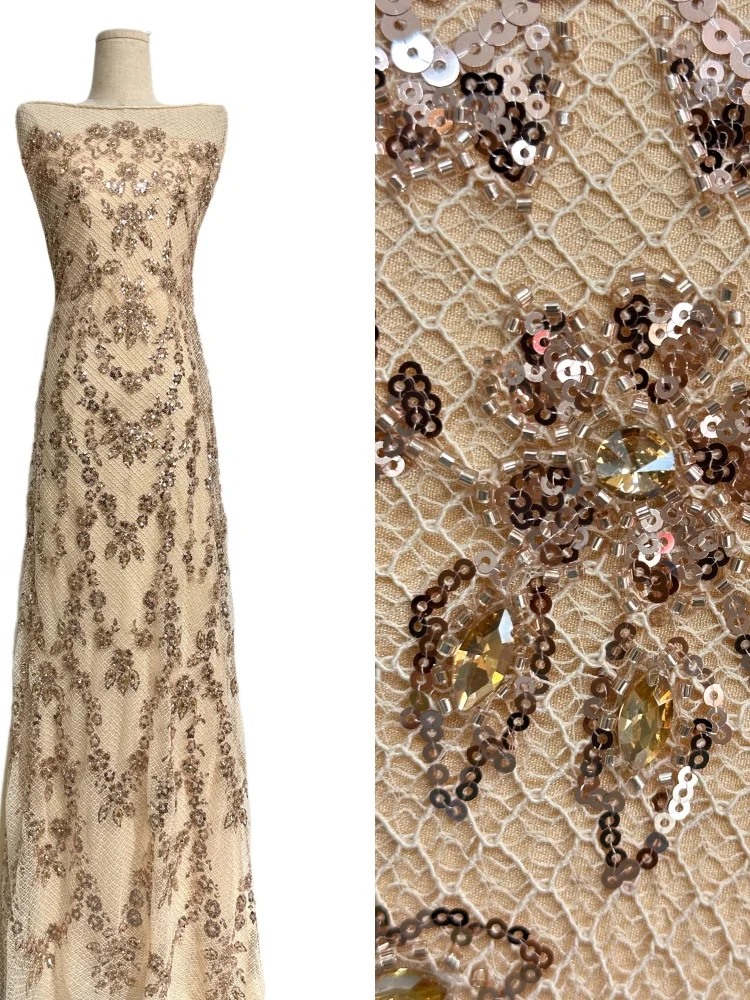 Luxury African Beads Lace High Quality Handmade Sequins Fabric for Evening Party Dresses Nigerian Style
Luxury African Beads Lace High Quality Handmade Sequins Fabric for Evening Party Dresses Nigerian Style