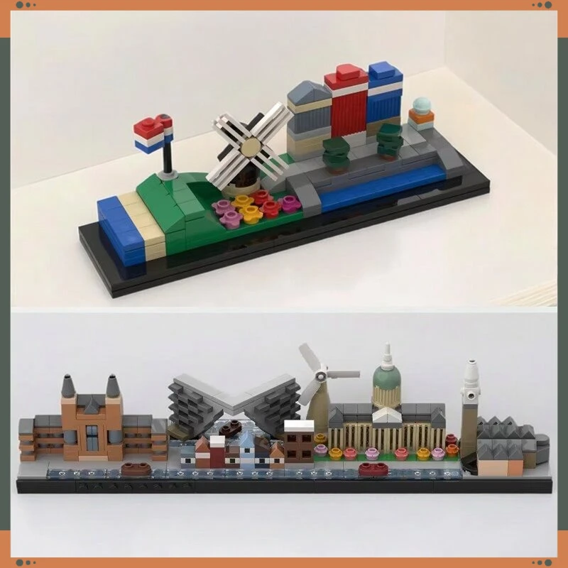 MOC Dutch City Landmark Architecture Street View Amsterdam Skyline Building Blocks Model Children's Assembly Toys Birthday Gift
MOC Dutch City Landmark Architecture Street View Amsterdam Skyline Building Blocks Model Children's Assembly Toys Birthday Gift