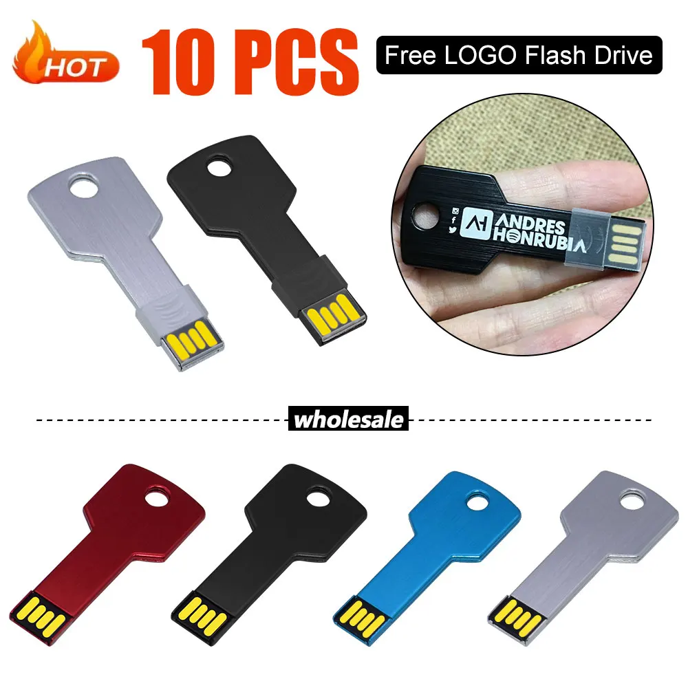 10Pcs/LOT Personalized Logo USB 2.0 Key Shape Metal Memory U Stick Business Gift 4GB 8GB Usb Pen Drive 64GB 16GB Usb Flash Drive
10Pcs/LOT Personalized Logo USB 2.0 Key Shape Metal Memory U Stick Business Gift 4GB 8GB Usb Pen Drive 64GB 16GB Usb Flash Drive