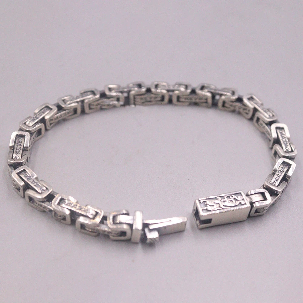 Real 925 Sterling Silver Men's Bracelet 5mm Sutra Square Link Chain 7.08"L
Real 925 Sterling Silver Men's Bracelet 5mm Sutra Square Link Chain 7.08"L