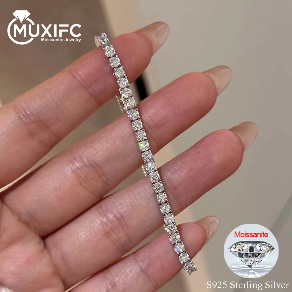 2-5mm D Color Moissanite Tennis Bracelets Pass Diamond Tester S925 Pure Silver Plated 18k Bracelet for Women Men GRA Certified
2-5mm D Color Moissanite Tennis Bracelets Pass Diamond Tester S925 Pure Silver Plated 18k Bracelet for Women Men GRA Certified