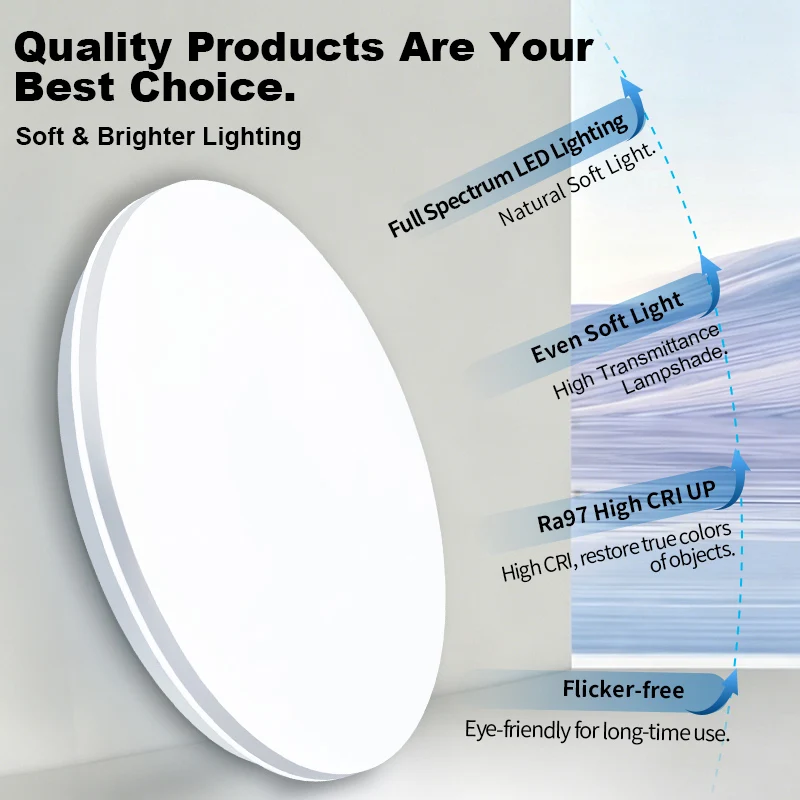 50W Smart LED Ceiling Lamp APP Remote Control Dimmable Round High Brightness Eye Protection Light for Living Room Office Decor
50W Smart LED Ceiling Lamp APP Remote Control Dimmable Round High Brightness Eye Protection Light for Living Room Office Decor