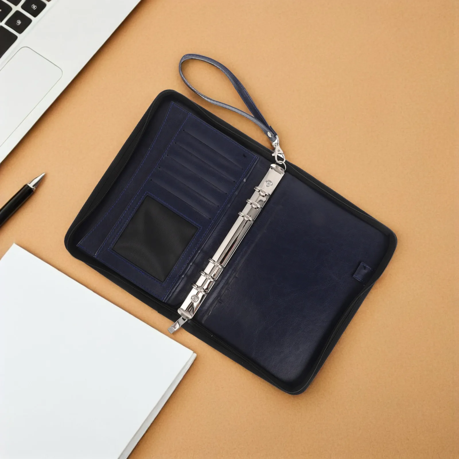 Loose Leaf Refillable Binder Portfolio Zippered Artificial Business Padfolio Organizer Document Folder Office Meeting
Loose Leaf Refillable Binder Portfolio Zippered Artificial Business Padfolio Organizer Document Folder Office Meeting