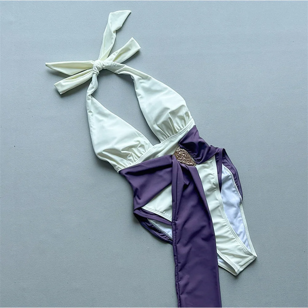 Sexy Halter Backless Swimsuit Woman One Piece Metal Shell Swimwear Patchwork Hollow Out Monokini High Let Cut Swimming Suit 2026
Sexy Halter Backless Swimsuit Woman One Piece Metal Shell Swimwear Patchwork Hollow Out Monokini High Let Cut Swimming Suit 2026
