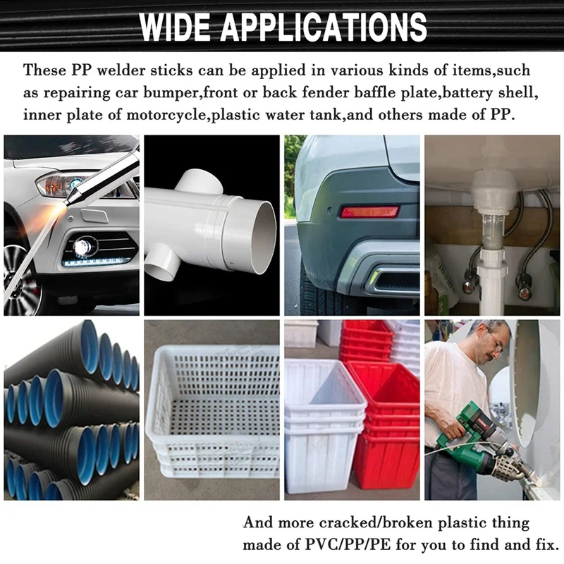ABEZ 60 шт. пластиковый сварочный стержень-PP/PVC/ABS/комплект сварочных стержней для пластика, подходит для ремонта пластика автомобильного бампера 
ABEZ 60 шт. пластиковый сварочный стержень-PP/PVC/ABS/комплект сварочных стержней для пластика, подходит для ремонта пластика автомобильного бампера