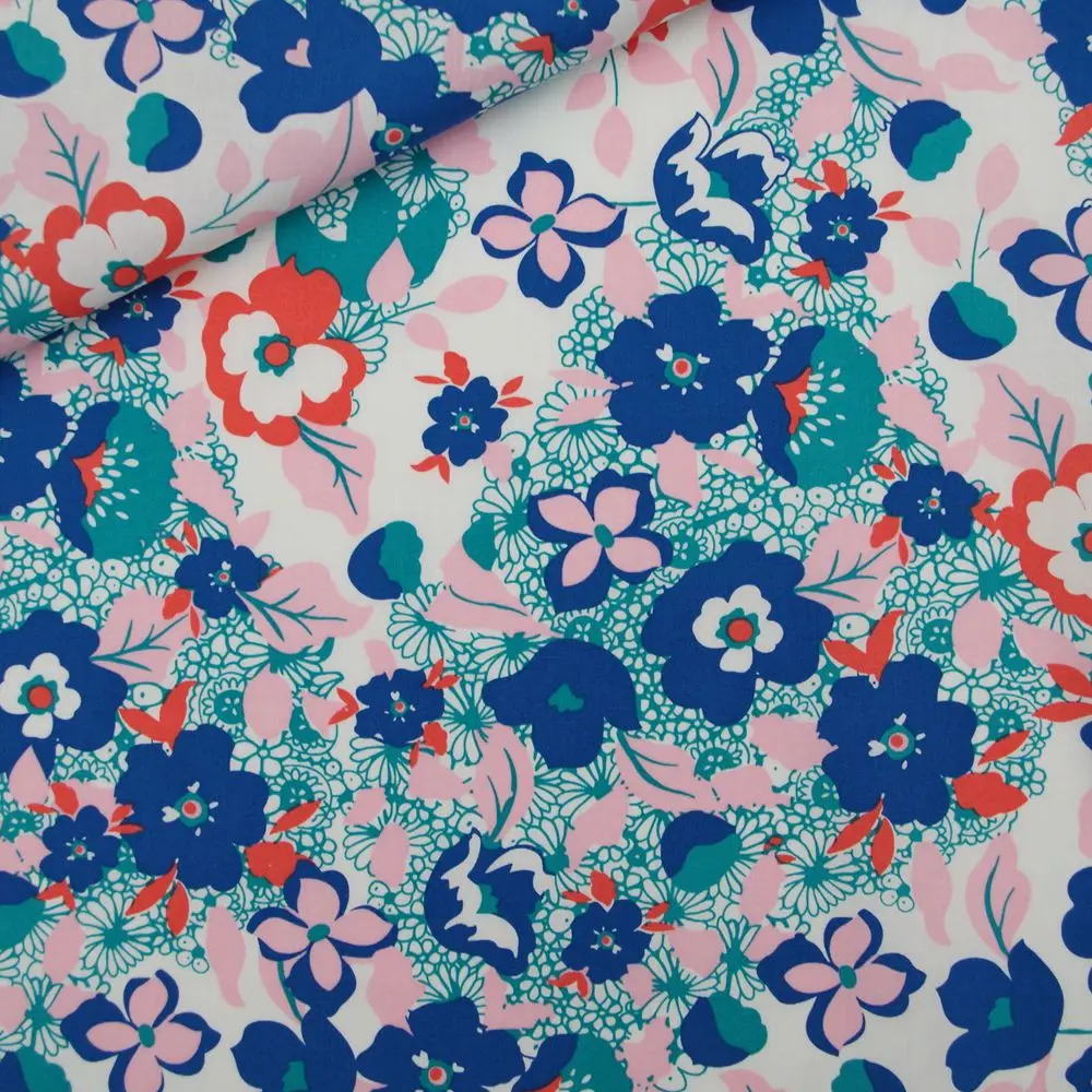 1 Yard Cotton Poplin Woven Fabric For Cloth, Bag, Bedding, Blue and Orange Flowers and Leaves, Width=140cm
1 Yard Cotton Poplin Woven Fabric For Cloth, Bag, Bedding, Blue and Orange Flowers and Leaves, Width=140cm