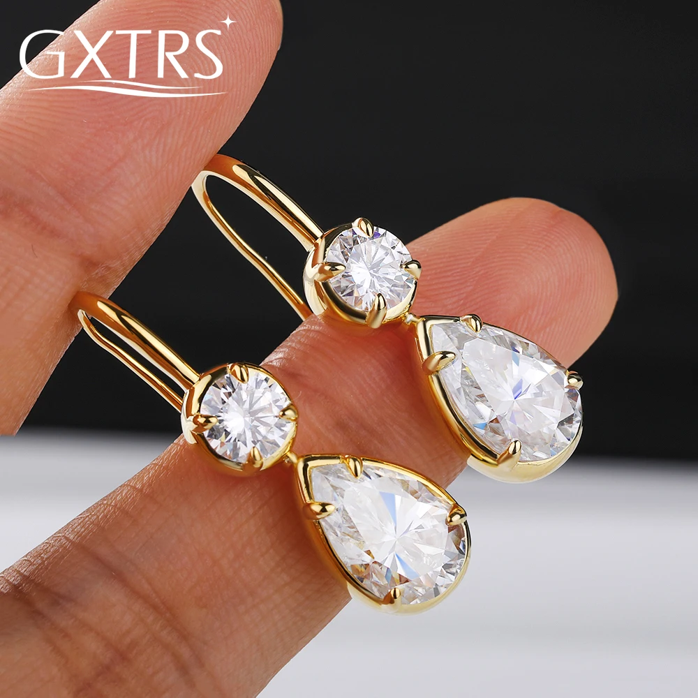 GXTRS 9.6CTTW Waterdrop Moissanite Drop Earrings For Women S925 Silver 2 Stones Lab Diamond Wedding Party Ear Studs Fine Jewelry
GXTRS 9.6CTTW Waterdrop Moissanite Drop Earrings For Women S925 Silver 2 Stones Lab Diamond Wedding Party Ear Studs Fine Jewelry